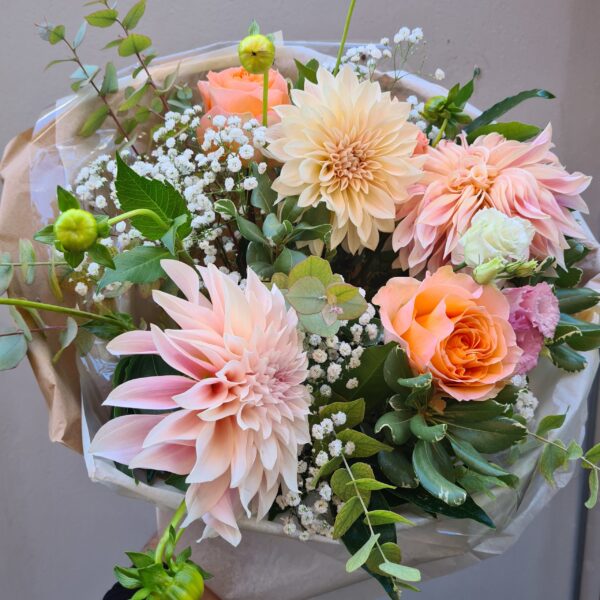 Bouquet rond pastel